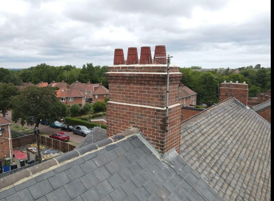 Lead flashing repair work