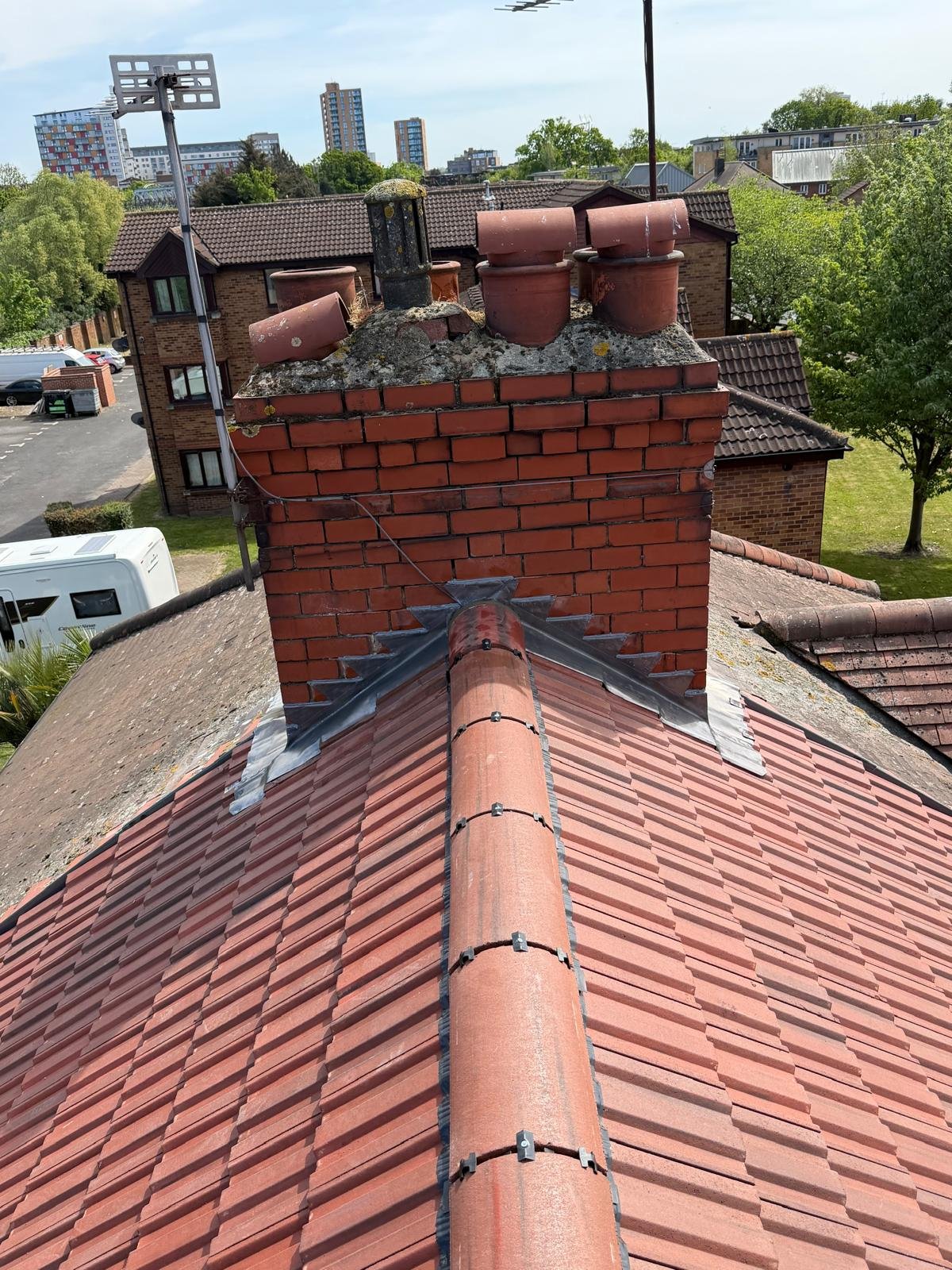 Chimney work in progress
